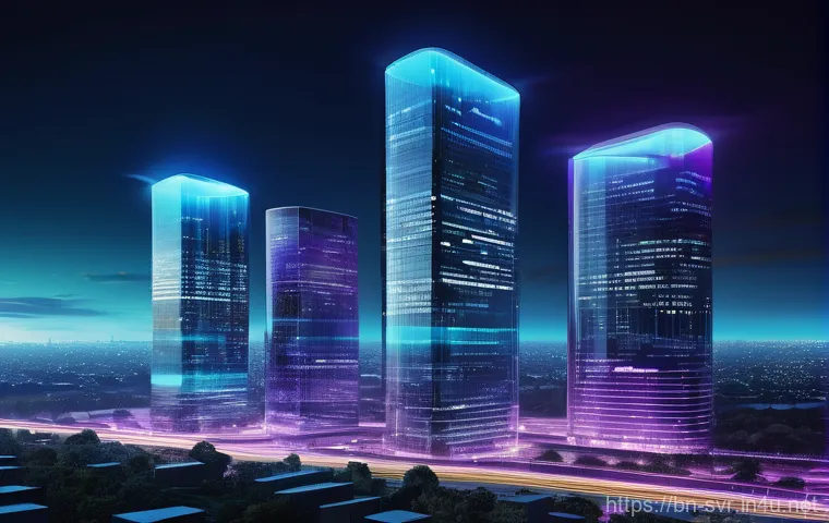 클라우드 기반 서버 확장 전략 - **Prompt: "Dynamic Cloud Eco    A vibrant, ultra-modern digital cityscape representing a scalable cl...