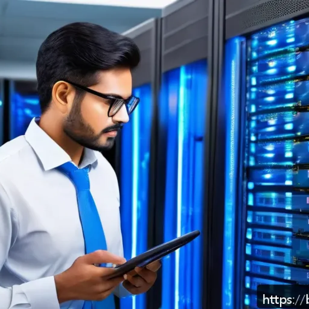 서버에서 방화벽 설정 팁 - A detailed digital illustration of a modern server room focused on firewall setup for Bengali users....