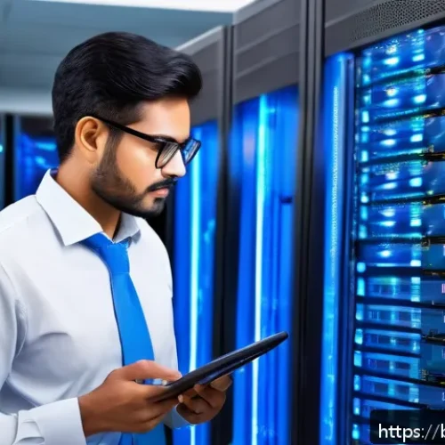 Home 31 서버에서 방화벽 설정 팁 - A detailed digital illustration of a modern server room focused on firewall setup for Bengali users....