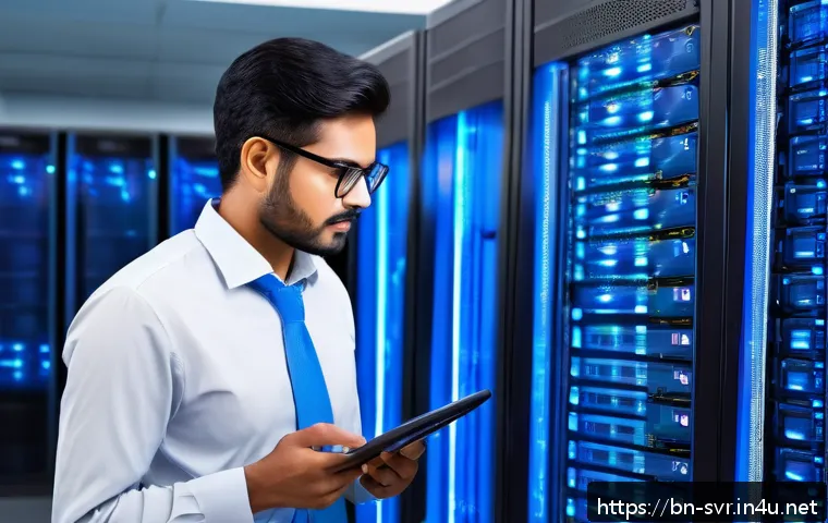 서버에서 방화벽 설정 팁 - A detailed digital illustration of a modern server room focused on firewall setup for Bengali users....
